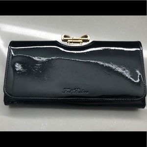 Ted Baker Black Patent Leather Wallet